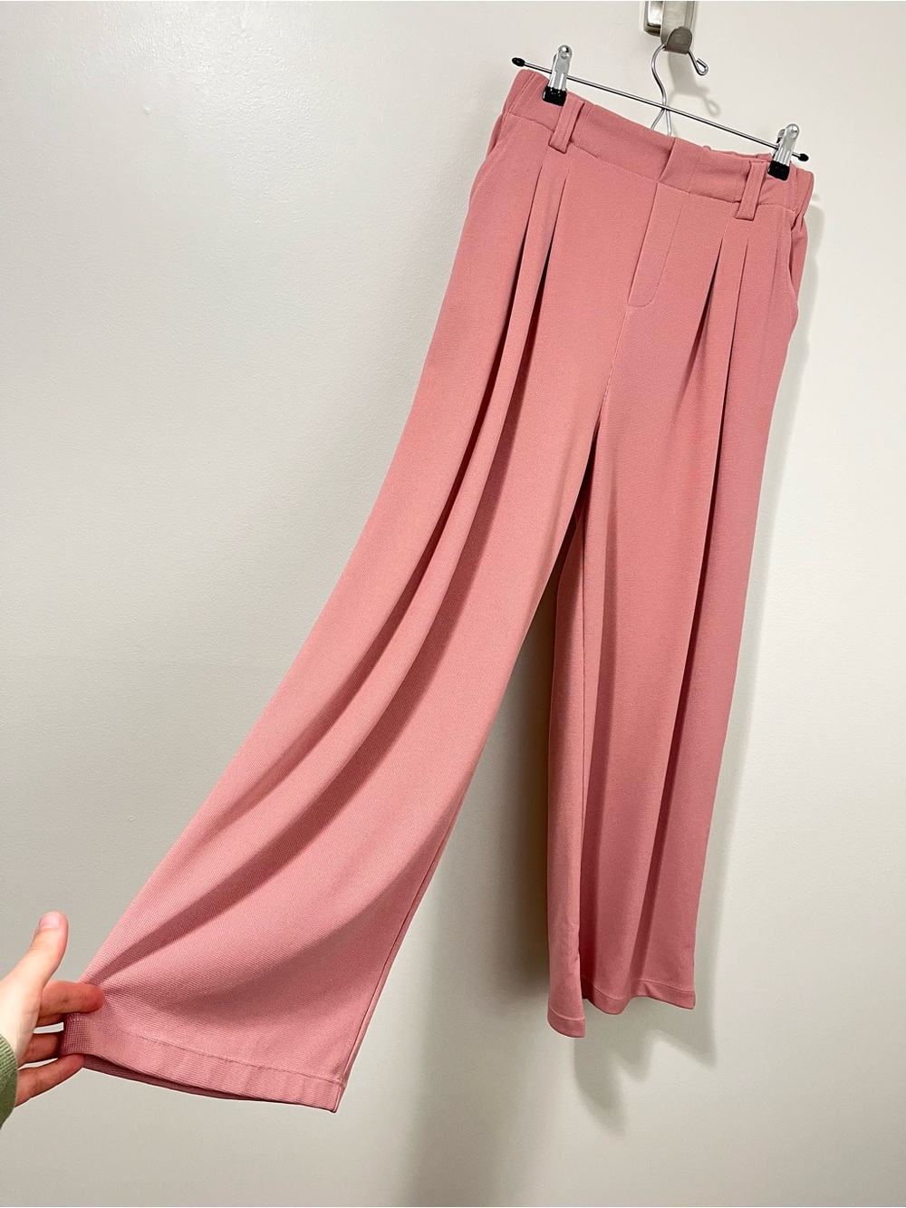 NWT HALARA Wide-Leg Pleated Pants in Rosette - Picture 4 of 14